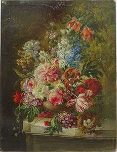 Avant - Restauration de tableau - Avant / Apres