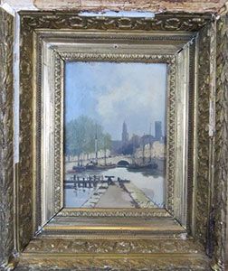 Avant - Restauration de tableau - Avant / Apres