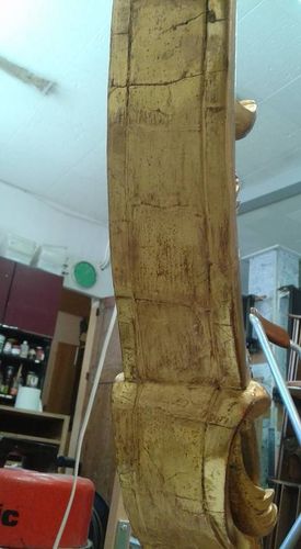 Détail de dorure restaurée