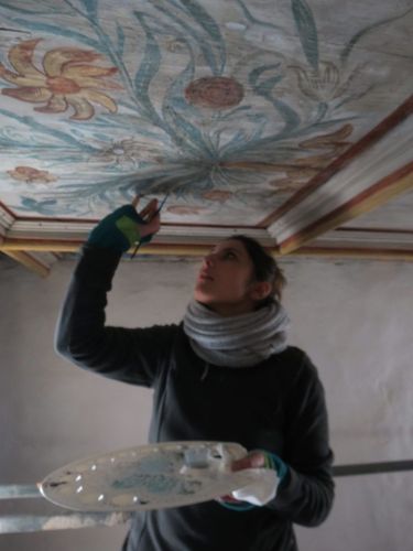 Restauration de peinture murale - après